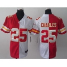 nike women nfl jerseys kansas city chiefs #25 charles white-red[nike split]