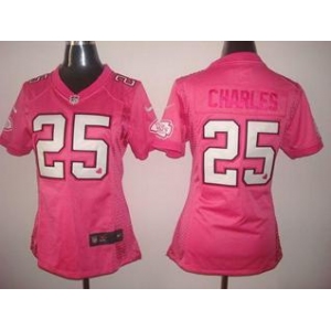 nike women nfl jerseys kansas city chiefs #25 jamaal charles pink[nike love]