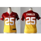 nike women nfl jerseys kansas city chiefs #25 jamaal charles red-yellow[nike drift fashion][second version]