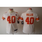 nike women nfl jerseys kansas city chiefs #40 hillis white[nike limited]