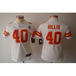 nike women nfl jerseys kansas city chiefs #40 hillis white[nike limited]