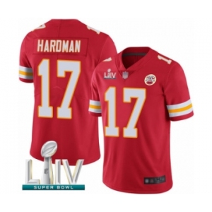 Youth Kansas City Chiefs #17 Mecole Hardman Red Team Color Vapor Untouchable Limited Player Super Bowl LIV Bound Football Jersey