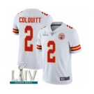 Youth Kansas City Chiefs #2 Dustin Colquitt White Vapor Untouchable Limited Player Super Bowl LIV Bound Football Jersey