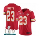 Youth Kansas City Chiefs #23 Armani Watts Red Team Color Vapor Untouchable Limited Player Super Bowl LIV Bound Football Jersey