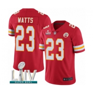 Youth Kansas City Chiefs #23 Armani Watts Red Team Color Vapor Untouchable Limited Player Super Bowl LIV Bound Football Jersey