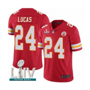 Youth Kansas City Chiefs #24 Jordan Lucas Red Team Color Vapor Untouchable Limited Player Super Bowl LIV Bound Football Jersey