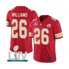 Youth Kansas City Chiefs #26 Damien Williams Red Team Color Vapor Untouchable Limited Player Super Bowl LIV Bound Football Jersey