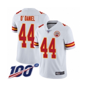 Youth Kansas City Chiefs #44 Dorian O'Daniel White Vapor Untouchable Limited Player 100th Season Football Jersey