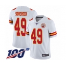 Youth Kansas City Chiefs #49 Daniel Sorensen White Vapor Untouchable Limited Player 100th Season Football Jersey