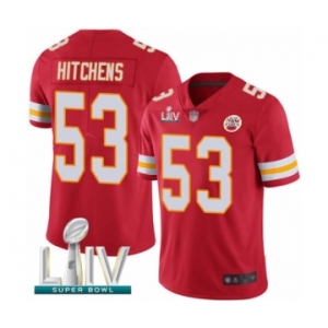 Youth Kansas City Chiefs #53 Anthony Hitchens Red Team Color Vapor Untouchable Limited Player Super Bowl LIV Bound Football Jersey