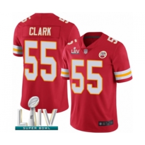 Youth Kansas City Chiefs #55 Frank Clark Red Team Color Vapor Untouchable Limited Player Super Bowl LIV Bound Football Jersey