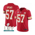 Youth Kansas City Chiefs #57 Breeland Speaks Red Team Color Vapor Untouchable Limited Player Super Bowl LIV Bound Football Jersey