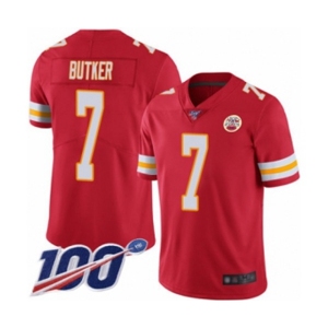 Youth Kansas City Chiefs #7 Harrison Butker Red Team Color Vapor Untouchable Limited Player 100th Season Football Jersey