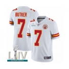 Youth Kansas City Chiefs #7 Harrison Butker White Vapor Untouchable Limited Player Super Bowl LIV Bound Football Jersey