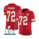 Youth Kansas City Chiefs #72 Eric Fisher Red Team Color Vapor Untouchable Limited Player Super Bowl LIV Bound Football Jersey
