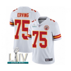 Youth Kansas City Chiefs #75 Cameron Erving White Vapor Untouchable Limited Player Super Bowl LIV Bound Football Jersey