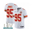 Youth Kansas City Chiefs #95 Chris Jones White Vapor Untouchable Limited Player Super Bowl LIV Bound Football Jersey