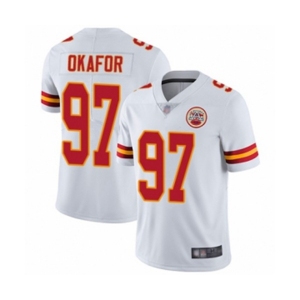 Youth Kansas City Chiefs #97 Alex Okafor White Vapor Untouchable Limited Player Football Jersey