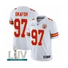 Youth Kansas City Chiefs #97 Alex Okafor White Vapor Untouchable Limited Player Super Bowl LIV Bound Football Jersey