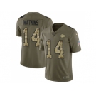 Youth Nike Kansas City Chiefs #14 Sammy Watkins Olive Camo Stitched NFL Limited 2017 Salute to Service Jersey