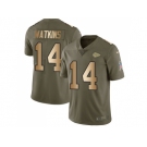 Youth Nike Kansas City Chiefs #14 Sammy Watkins Olive Gold Stitched NFL Limited 2017 Salute to Service Jersey