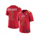 Youth Nike Kansas City Chiefs #2 Dustin Colquitt Red Stitched NFL Limited AFC 2017 Pro Bowl Jersey