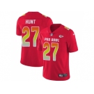 Youth Nike Kansas City Chiefs #27 Kareem Hunt Red Stitched NFL Limited AFC 2018 Pro Bowl Jersey