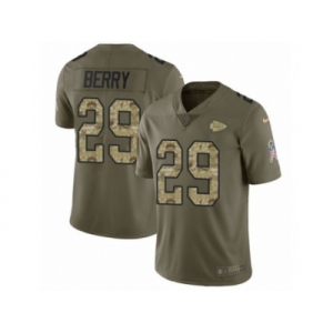 Youth Nike Kansas City Chiefs #29 Eric Berry Limited Olive Camo 2017 Salute to Service NFL Jersey