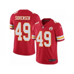 Youth Nike Kansas City Chiefs #49 Daniel Sorensen Limited Red Rush NFL Jersey