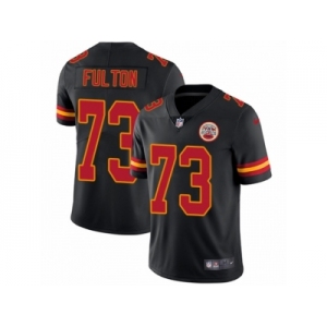 Youth Nike Kansas City Chiefs #73 Zach Fulton Limited Black Rush NFL Jersey