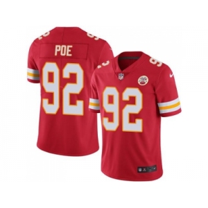 Youth Nike Kansas City Chiefs #92 Dontari Poe Red Stitched NFL Limited Rush Jersey