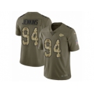 Youth Nike Kansas City Chiefs #94 Jarvis Jenkins Limited Olive Camo 2017 Salute to Service NFL Jersey