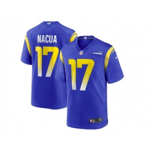 Los Angeles Rams #17 Puka Nacua 2023 New Blue Game Jersey