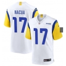 Los Angeles Rams #17 Puka Nacua 2023 New White Game Jersey