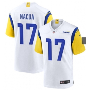 Los Angeles Rams #17 Puka Nacua 2023 New White Game Jersey