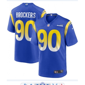 Los Angeles Rams #90 Michael Brockers  Blue 2021 Game Jersey