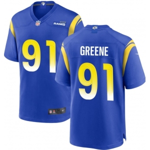 Los Angeles Rams #91Greene Blue 2021 Game Jersey