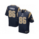 Men Nike Los Angeles Rams #86 Derek Carrier Game Navy Blue Team Color NFL Jersey