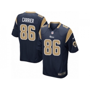 Men Nike Los Angeles Rams #86 Derek Carrier Game Navy Blue Team Color NFL Jersey