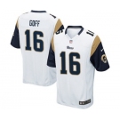 Men's Nike Los Angeles Rams #16 Jared Goff Game White NFL Jersey