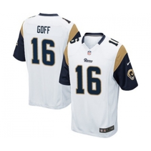 Men's Nike Los Angeles Rams #16 Jared Goff Game White NFL Jersey