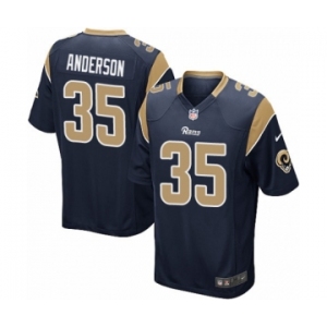 Men's Nike Los Angeles Rams #35 C.J. Anderson Game Navy Blue Team Color NFL Jersey