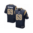 Men's Nike Los Angeles Rams #69 Cody Wichmann Game Navy Blue Team Color NFL Jersey