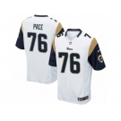 Men's Nike Los Angeles Rams #76 Orlando Pace Game White NFL Jersey