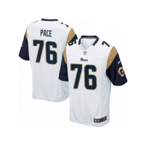 Men's Nike Los Angeles Rams #76 Orlando Pace Game White NFL Jersey