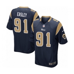 Men's Nike Los Angeles Rams #91 Dominique Easley Game Navy Blue Team Color NFL Jersey