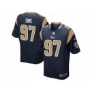 Men's Nike Los Angeles Rams #97 Eugene Sims Game Navy Blue Team Color NFL Jersey