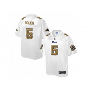 Nike St.Louis Rams #5 Nick Foles White Men's NFL Pro Line Fashion Game Jersey