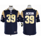 nike nfl jerseys st. louis rams #39 jackson blue[game]