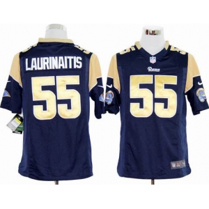 nike nfl jerseys st. louis rams #55 laurinaitis blue[game]